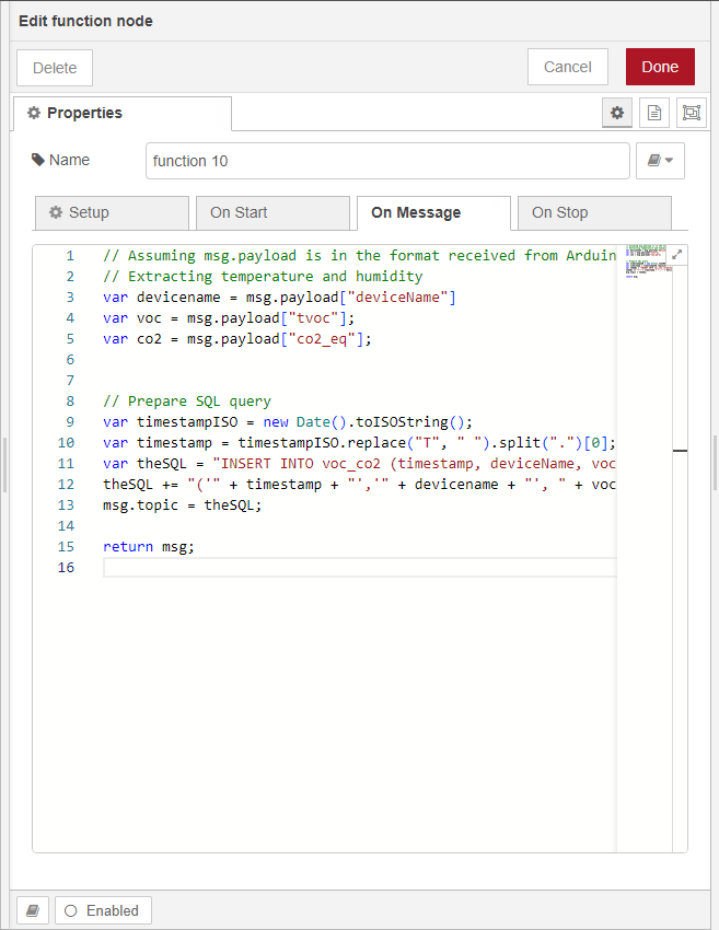 Node-RED sqlite install