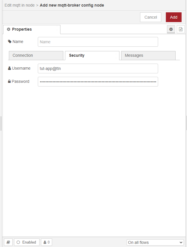 Node-RED MQTT set up